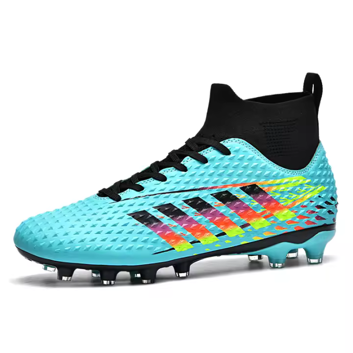 Botas de fútbol profesionales FG/TF para hombre, zapatos de fútbol para exteriores, tobillo alto, zapatos de fútbol de césped para niños, zapatos de entrenamiento - 1