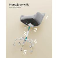 Giratoria, Altura Ajustable, Carga de 110 kg, Marco de Acero, Tela de Terciopelo Transpirable, para - details 3