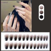 Uñas largas de vacaciones para bailarines masculinos y femeninos, totalmente cubiertas con uñas postizas, reclassificadas a negro, 24 piezas - details 0