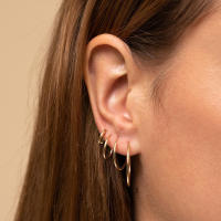 Pendientes de acero inoxidable de círculo grande para mujer, joyas de aro grande, 30 mm - details 5
