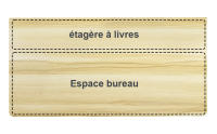 Rcynview Mesa de Escritorio con Estante Mueble Moderno para Hogar y Oficina Ironía y Madera Base Material Incluye Enchufes y Estantes - details 1