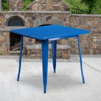 Mesa Cuadrada de Metal Blanco de Grado Comercial de 80 cm para Interiores y Exteriores - details 21