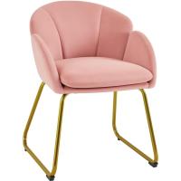 Tapizada Terciopelo Sillon para Dormitorio Silla para Comedor Cocina Pata Metal Silla Terciopelo - details 0