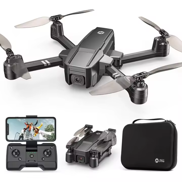 Holy Stone HS440 Drone FPV plegable con cámara WiFi 1080P para adultos principiantes y niños; control de gestos de voz RC Quadcopter con batería modular para largos tiempos de vuelo, vuelo automático, - 1