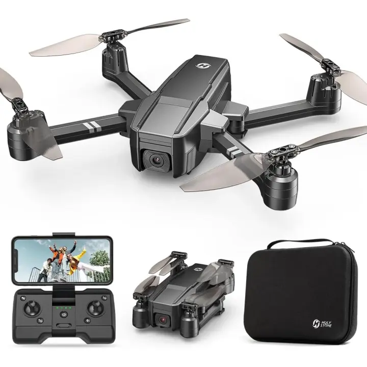 Holy Stone HS440 Drone FPV plegable con cámara WiFi 1080P para adultos principiantes y niños; control de gestos de voz RC Quadcopter con batería modular para largos tiempos de vuelo, vuelo automático, - 1