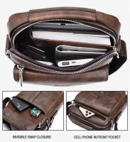 Canguro-Bolso de hombro Vintage para hombre, bandolera de cuero dividido, novedad de 2020 - details 14