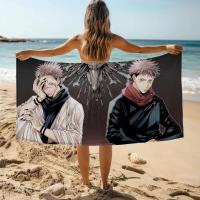 Jujutsu Kaisen-toallas de playa grandes de microfibra para baño, toalla deportiva de secado rápido para adultos, gimnasio, Spa de viaje en casa - details 5