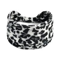 Diademas anchas para mujer, turbante anudado, diademas elásticas antideslizantes, envolturas para la cabeza bohemias, bufandas para el cabello de algodón para Yoga y entrenamiento de leopardo - details 22
