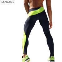 Ganyanr-mallas de compresión para correr para hombre, pantalones largos de Fitness para entrenamiento, gimnasio, trotar, Yoga - details 1