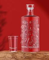 Patrón de dragón de whisky redondo, botella de boca afilada, whisky bourbon escocés, 500 ml - details 4