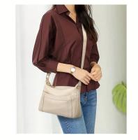 Bolso Cruzado de Cuero Genuino Minimalista Mango Ajustable, Gran Capacidad, Cierre de Cremallera, Elegante Accesorio para Uso Diario y Profesional - details 7