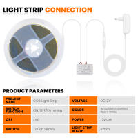 GAHADA Luz de Espejo de Baño LED de Cinta Flexible con Sensor Táctil Iluminación de Fondo de Tocador de Vestidor - details 2