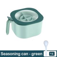 Caja de condimentos 4 en 1, cuchara a prueba de humedad, tarro de especias, organizador de cocina con múltiples compartimentos, suministros de cocina, gran oferta - details 5
