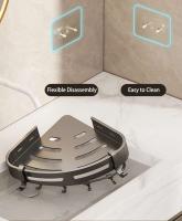 Marco de Pared de Baño de Diamante con Gancho para Toallas Pegatina Adhesiva, Cocina, Baño, Ducha, Inodoro, Cestas de Iluminación de Cosméticos - details 3
