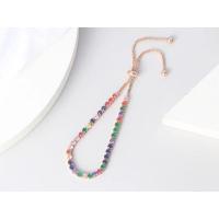 Pulsera de tenis Multicolor ajustable para mujer, brazalete de circonita colorida con arcoíris, cadena de mano, joyería - details 14