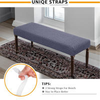 Funda elástica de Jacquard para banco de comedor, funda extraíble antipolvo para sala de estar, Protector de asiento de banco lavable - details 3