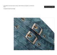 Bolsa de motocicleta de mezclilla azul resistente al desgaste impermeable con diseño de borla y cuerda - details 16