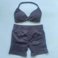 Conjunto de Gimnasio de Impacto para Mujeres Top de Cintura Alta, Bra de Yoga sin Costuras, Pantalones de Entrenamiento Conjunto Deportivo de 2 Piezas - details 9