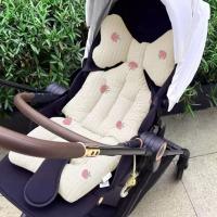Cojín Universal suave y cómodo para asiento de cochecito, bonito cojín para cochecito de bebé, agradable a la piel, forro de asiento con bordado de oso infantil, almohadilla para niño pequeño - details 10
