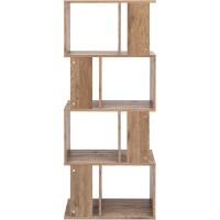 Estantería decorativa/estantes flotantes/Estantería de madera/Estantería con 4 estantes, oficina,modular, sala de estar, biblioteca - Display Shelf SRK-W3 - Marrón ceniza - details 46