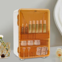 Caja de almacenamiento de cosméticos, tocador a prueba de polvo, caja de almacenamiento para el cuidado de la piel, estante de almacenamiento de escritorio, caja de cosméticos de gran capacidad - details 1