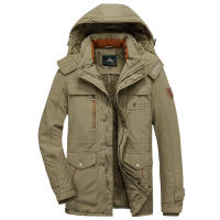 Parka cálida de lana gruesa con capucha a prueba de viento para hombre, abrigo de marca a la moda, Parka informal clásica para hombre, talla 6XL, novedad de invierno - details 1