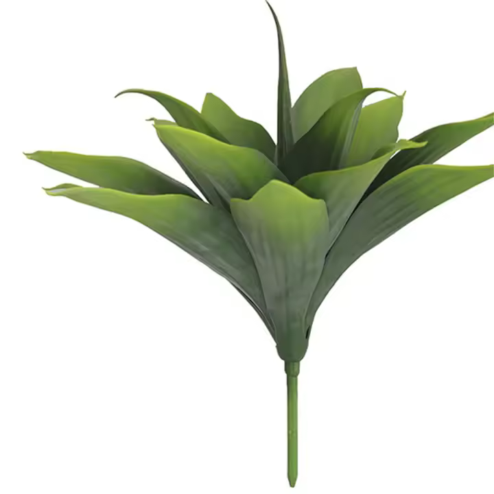 Rama de plantas de Agave artificiales tropicales, hojas de Agave grandes de plástico realista, planta verde falsa elegante, decoración para sala de estar - 1