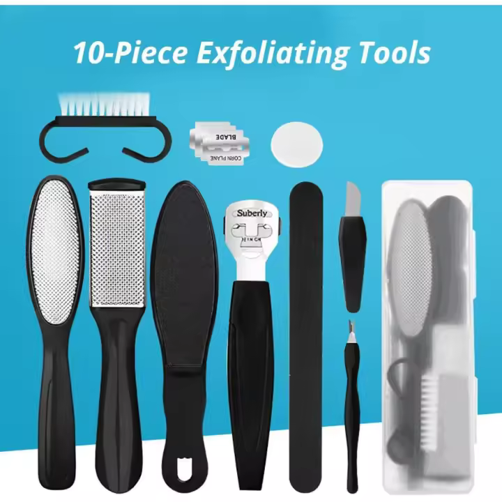 Kit de Herramientas de Pedicura Profesional 10 en 1 para el Cuidado de Pies. - 1