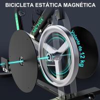 MX87 - Bicicleta estática magnética con volante de inercia de 26 libras, monitor digital con sensor de frecuencia cardíaca, soporte para iPad/teléfono para personas pesadas para uso doméstico - details 1
