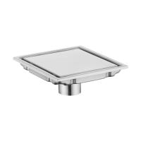 Desagüe de residuos de suelo cuadrado de acero inoxidable 304, accesorios de inserción de azulejo, drenaje de flujo grande, rejillas de ducha antiolor para baño - details 0