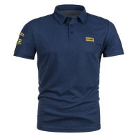 NOVEDAD DE VERANO 2025, Polo para hombre, camiseta de manga corta con cuello informal empalmado con icono de talla europea - details 1