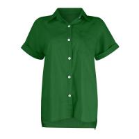 Camisa Simple y a la Moda para Mujer Algodón y Lino Informales, Clásicas con Manga Corta y Borlas - details 62