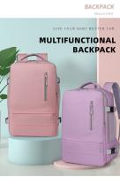 Mochila de negocios impermeable para hombre y mujer, bolsa de viaje expandible para portátil, gran capacidad, 15,6, bandolera para mujer, gran capacidad, ligera, multiusos, mochila de equipaje, viaje corto - details 1