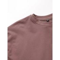conjunto deportivo Vintage para mujer, traje de pantalones cortos sólidos, camiseta de manga corta con cuello redondo, cortos con cordón, - details 39