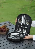 Cubertería portátil de acero inoxidable para camping, batería de cocina para picnic, cubertería para exteriores - details 1