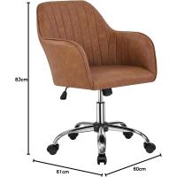 Ergonómica Reclinable Ruedas Giratorias 360 °     Ornador Ajustable en Altura Asiento Acolchado Carga MAX 136 KG - details 4