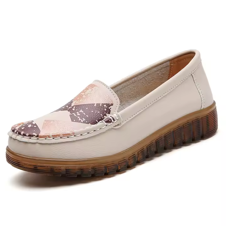 Zapatos de tela para mujer, primavera y otoño, transpirables, antideslizantes, suelas de piel de vaca, suelas suaves, superficie suave, zapatos casuales para madres de mediana edad y mayores. - 1