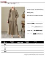 Elegante Vestido Suelto para Mujer Otoño 2025 Falda Larga de Moda de Talla Grande - details 13