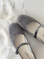 Zapatos Mary Jane Retro de Diseño Coreano Acabado Redondo de Cabeza con Hebilla de Terciopelo para Mujer - details 33