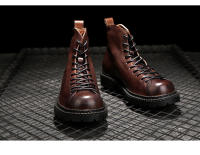 Botas de cuero de alta gama para hombre, zapatos de piel de vaca pura, botas altas de piel de vaca de primera capa - details 22