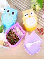Caja De Almuerzo En Forma De Corazón Con Compartimentos Para Niños Caja De Alimentos Portátil Con Tapa Contenedor De Almacenamiento Para Cocina Material Plástico - details 0