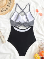 Bañador de una pieza con realce para mujer, traje de baño Sexy ahuecado, Monokini, ropa de playa para verano, 2024 - details 14