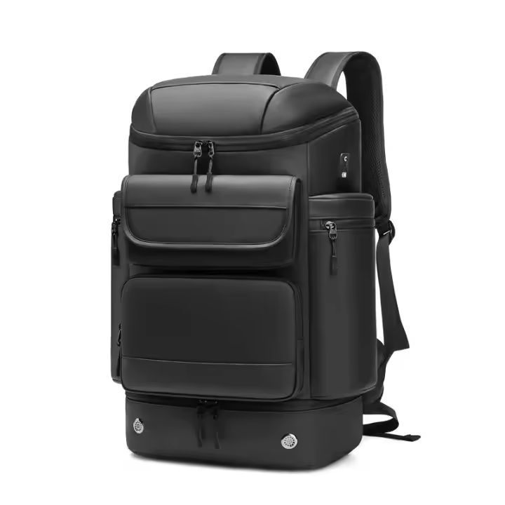 Mochila de viaje de gran capacidad para hombre, bolsa de zapatos impermeable para senderismo al aire libre, para ordenador portátil de negocios de 17 pulgadas, 50L - 1