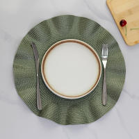 Juego de Placemats Tejidos y Brazo 6 Piezas de Circulo de 15 pulgadas para Mesas de Comedor y Cocina Lavables - details 0