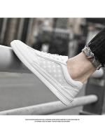 Zapatos Casuales para Hombre Auténtica Piel de Vaca, Baja Altura, Negro Puro, Moda, Zapatillas Deportivas - details 4