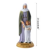 Estatua cristiana de resina de la Virgen María con Santa Ana, escultura católica, QX2E - details 5
