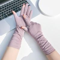 Guantes de protección solar Anti-UV para mujer, guantes finos y transpirables para montar a caballo, guantes para conducir con pantalla táctil alargada para verano al aire libre - details 16