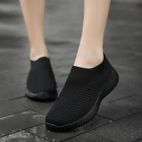 Zapatos de calcetines transpirables para mujer, zapatos deportivos suaves para caminar, zapatillas casuales de moda, negro - details 6