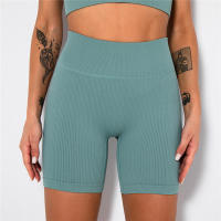 Pantalones cortos de yoga para mujer, leggings de cintura alta sin costuras para correr, entrenar, gimnasio - details 13
