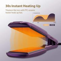 Plancha de pelo KIPOZI profesional de titanio con pantalla LCD Digital, rizador de calentamiento instantáneo de doble voltaje - details 4